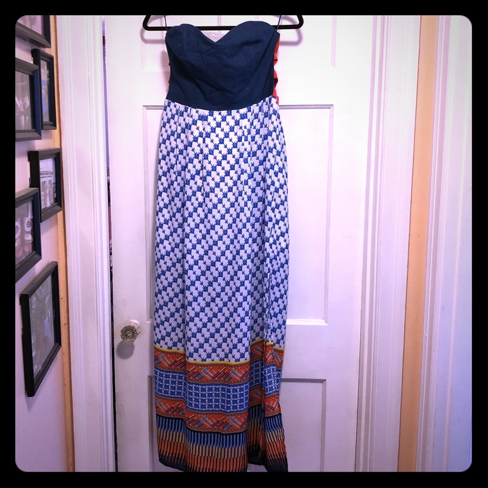 EUC Red Dress Boutique Strapless Maxi Dress